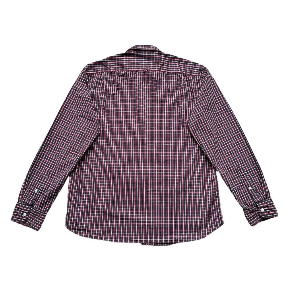 🔃J. Crew Men’s Red & Blue Plaid Long Sleeve Button Down Dress Shirt